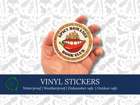 Spicy Romance Book Club Sticker Spicy Books Smut Book Stickers Spicy