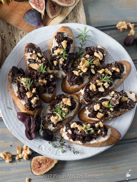 Fig And Olive Tapenade Crostini With Walnuts Pinch Me I M Eating