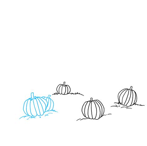 How To Draw A Pumpkin Patch Really Easy Drawing Tutorial