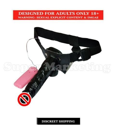 Inch Black Hollow Strap On Vibrating Dildo For Women Buy Inch