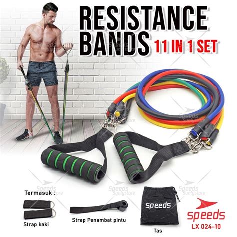 Jual Resistance Band SPEEDS Fitness Tali Gym Yoga Loop Stretching Pull