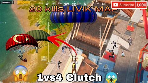 1 Vs 4 Clutches Video In Livik Map 25 Killer 😱 Pro Tactics Pubg