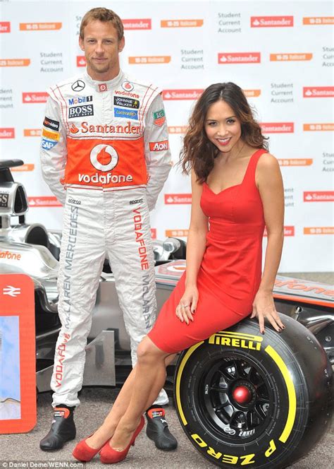 Katching My I Myleene Klass Takes A Peek Under Jenson Buttons Car