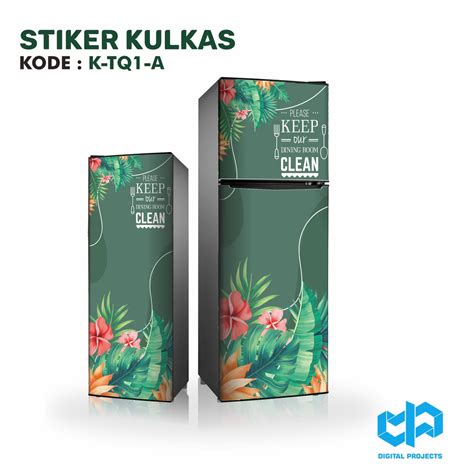 Jual Stiker Kulkas Pintu Sticker Kulkas Pintu Tropical Monstera