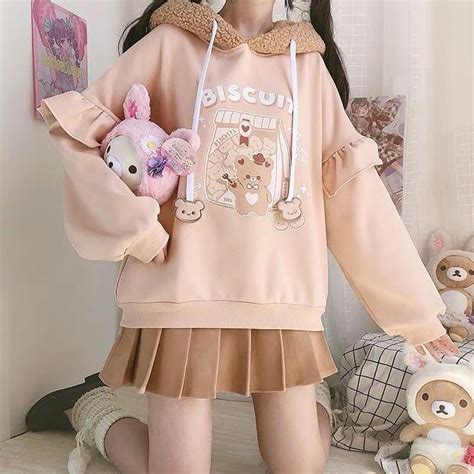 Kawaii Bear Hoodie Pn3740 In 2021 Kawaii Fashion Outfits Kawaii