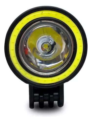 Faro Auxiliar Cree Led Con Lupa Ojo De Angel Cob Moto Auto MercadoLibre