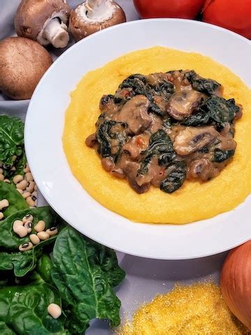 Vegan Polenta with Mushroom and Bean Ragù Healthful at Home