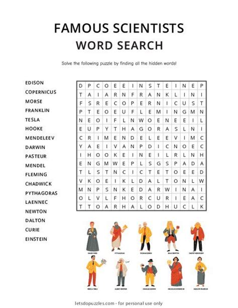 Famous Scientists Word Search Famous Scientist How To Spell Words Words