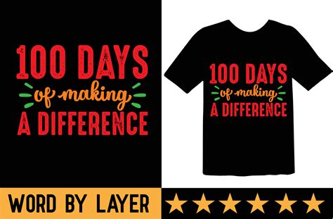 100 Days Of Making A Difference Svg T Shirt Design 20981961 Vector Art