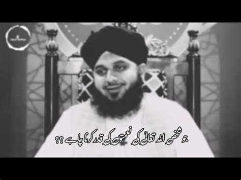 Jo Shaks Allah Ki Nematon Ki Qadr Krna Chahe Peer Ajmal Raza Qadri