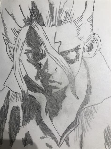 First Attempt At Drawing Senku Rdrstone