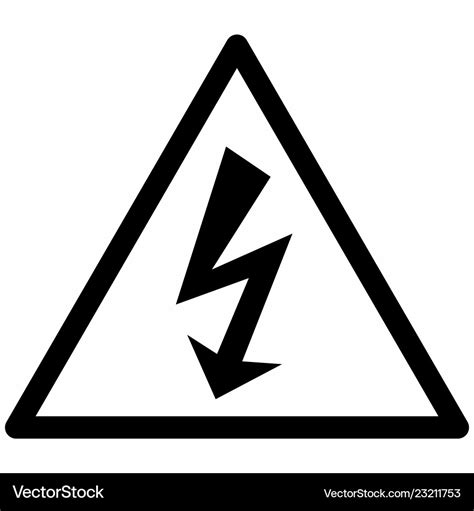 Electrical hazard symbol Royalty Free Vector Image