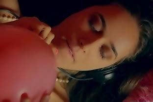 Close Ups Of Puffy Nippled Milf Masturbating Hard On A Balloon