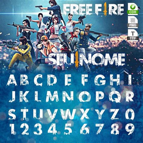 Fontes De Letras Ff - Fonte Free Fire em PNG | Baixar fontes de letras, Free, Fonte free