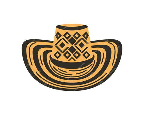 Premium Vector Vallenato Legend Sombrero Vueltiao Isolated Illustration