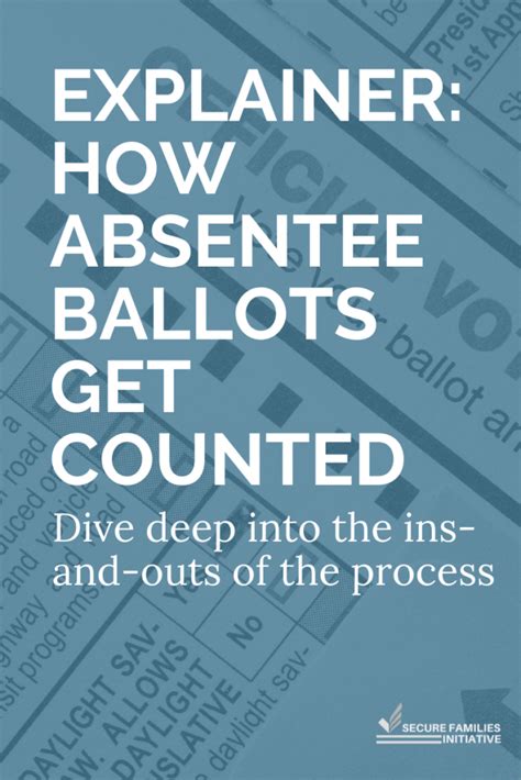 Explainer How Absentee Ballots Get Counted Secure Families Initiative