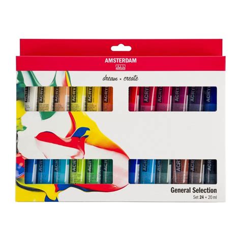 Set Colori Acrilici Amsterdam Standard 20ml CONFEZIONI 6 Pz