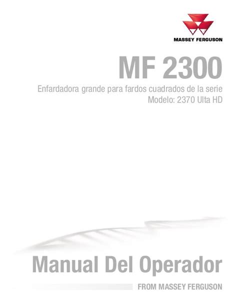 AGCO Technical Publications Massey Ferguson Hay Equipment Balers Big