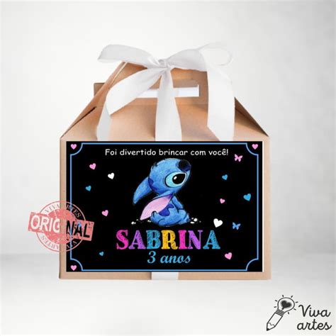 Caixa Maleta Digital Lilo Stitch Artes Lembrancinha Elo