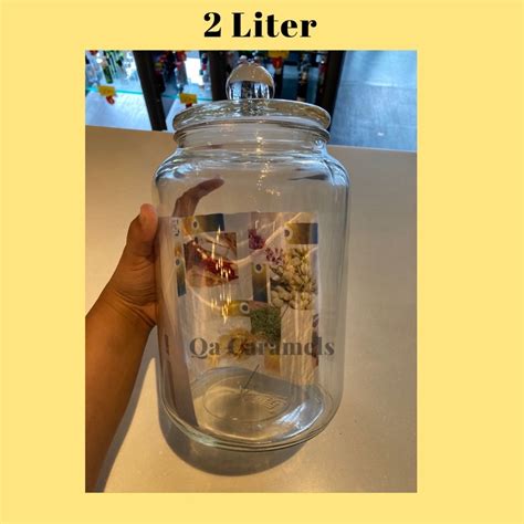 Liter Glass Jar Airtight Balang Kedap Udara Bekas Beras Tepung