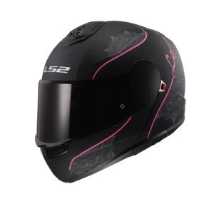 Casco Modular Ls Ff Strobe Ii Lux Negro Mate Rosa