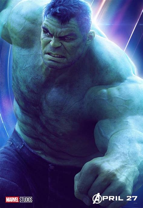 Hulk Cartel De Vengadores Infinity War Ecartelera