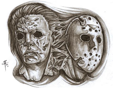 michael myers jason voorhees by Nehemya on DeviantArt