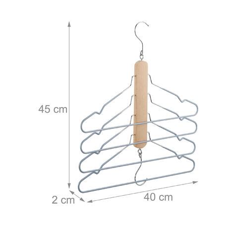 Relaxdays Cintres Multiples Peu Encombrant 4 Pour Chemises Avec
