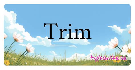 Synonym Till Trim