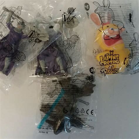 Burger King Kids Meal Toys 2018 Lot Of 4 Aquaman Toys Lapins Cretins