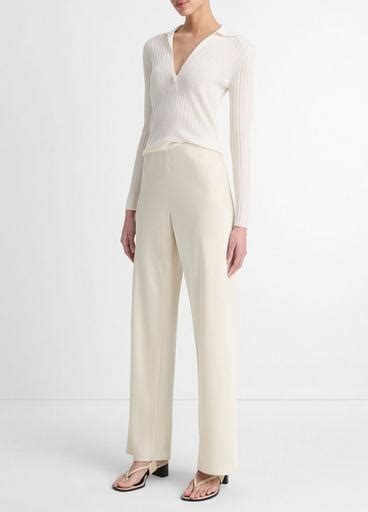 Satin High Waist Bias Pant In Vince Products Women Vince