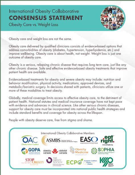 International Obesity Collaborative Consensus Statement Ecpo