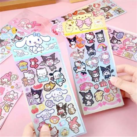 Jual Sticker Viral Karakter Sanrio Mixue Momo Nono Stiker Label Hp Buku