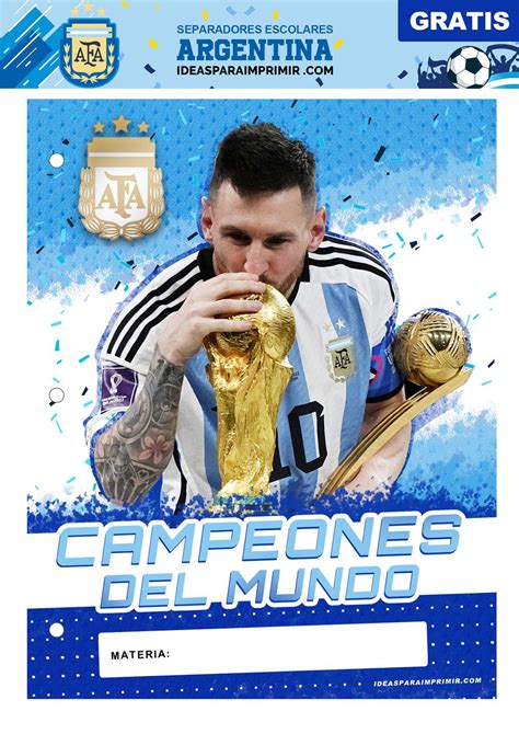 Separador De Materias De Argentina Y Messi Argentina Messi Argentina