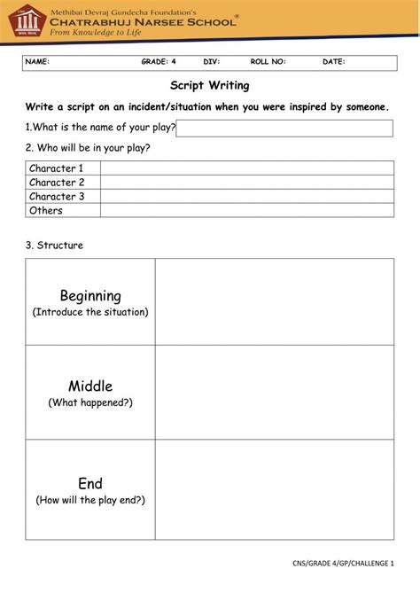 A Script Writing Online Exercise For Live Worksheets Worksheets