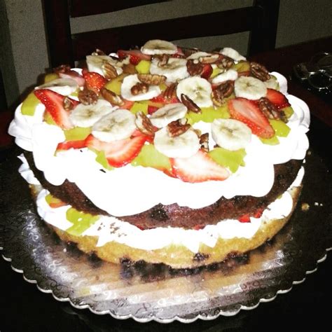 Naked Fruit Cake Cake Desserts Fruit Cake