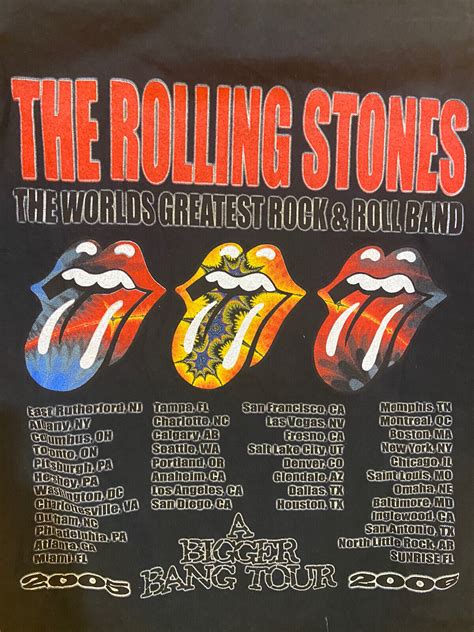 The Rolling Stones Band Tour Shirt Xl A Bigger Bang Tour Ebay