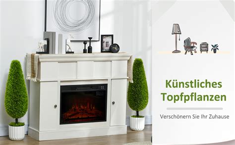 Amazon De Homcom Er Set K Nstliche Zypresse Gro Cm Kunstbaum Mit