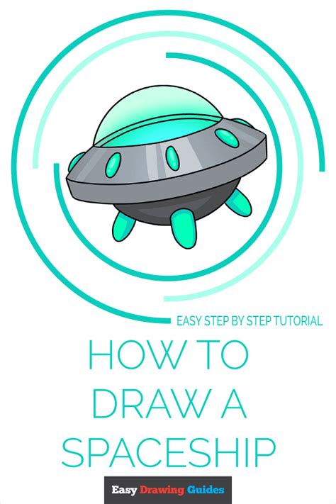 Spaceship Drawing Easy - How To Draw A Spaceship Step By Step