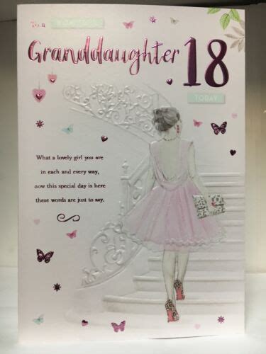 Granddaughter 18th Birthday Greeting Card Ebay