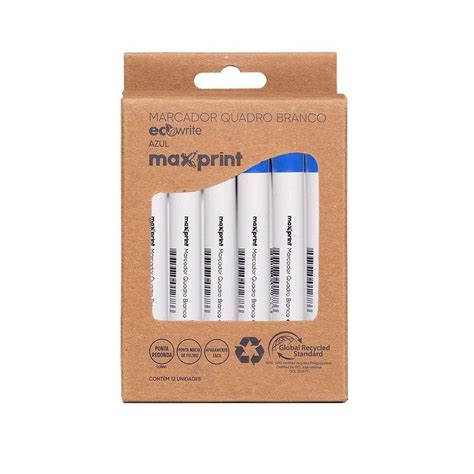 MARCADOR PARA QUADRO BRANCO AZUL 12 UNIDADES Extra