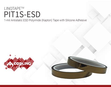 1 Mil Antistatic ESD Polyimide Kapton Tape Silicone PIT1S ESD Series