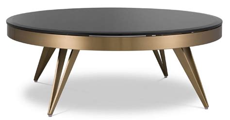 Casa Padrino Luxury Coffee Table Brass Black X H Cm Round