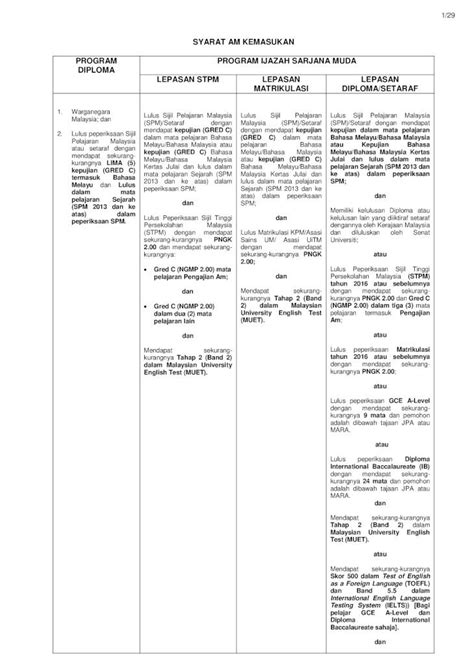 PDF SYARAT AM KEMASUKAN PROGRAM PROGRAM 3 29 UNIVERSITI TEKNIKAL