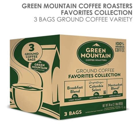 Green Mountain Coffee Roasters Ground Coffee Favorites Collection, 1 ...