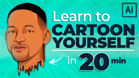 How To CARTOON Yourself Step By Step Illustrator Tutorial YouTube