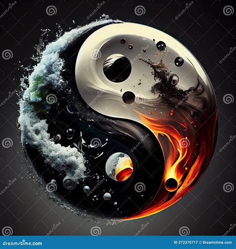 Abstract yin yang symbol stock illustration. Illustration of feng ...