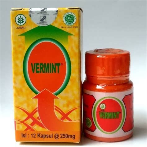 Jual Vermint Kapsul Cacing Kering 250 Mg 12 Kapsul Obat Tipus Demam