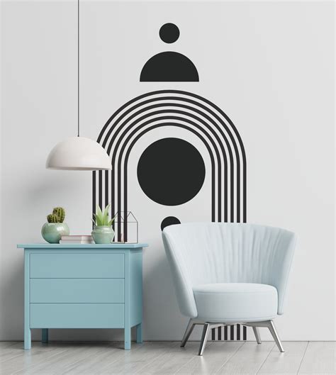 Arch Wall Decal Arch Wall Sticker Geometric Arch Decal Etsy