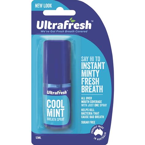 Ultrafresh Cool Mint Breath Spray 12ml Big W